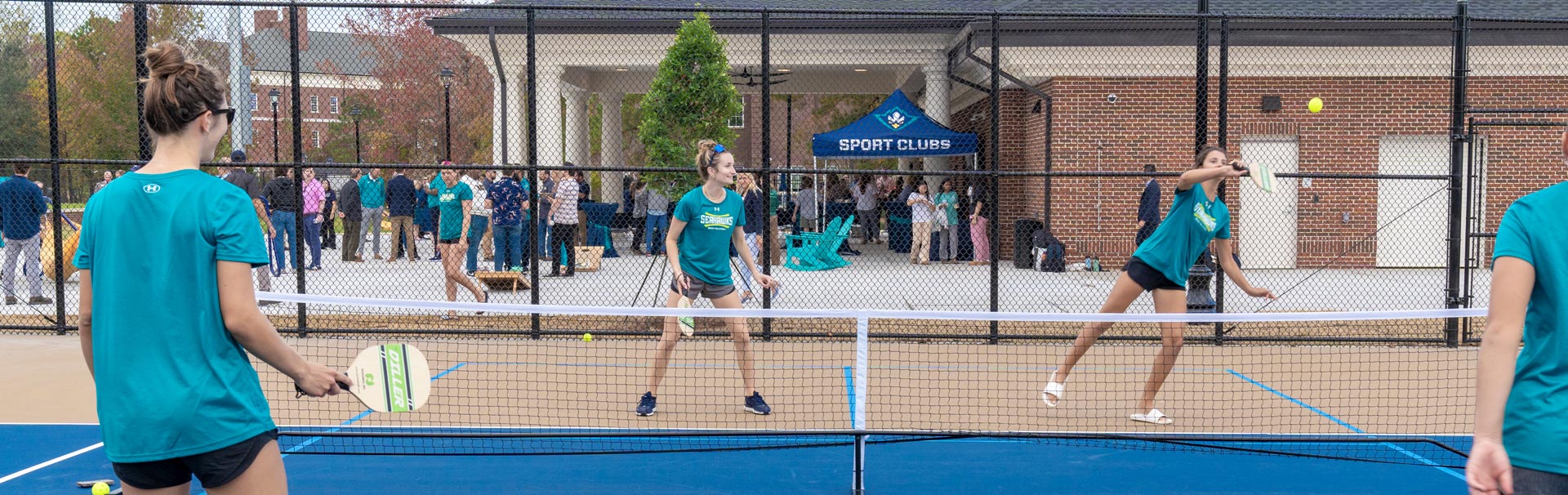 Image of students playing pickleball